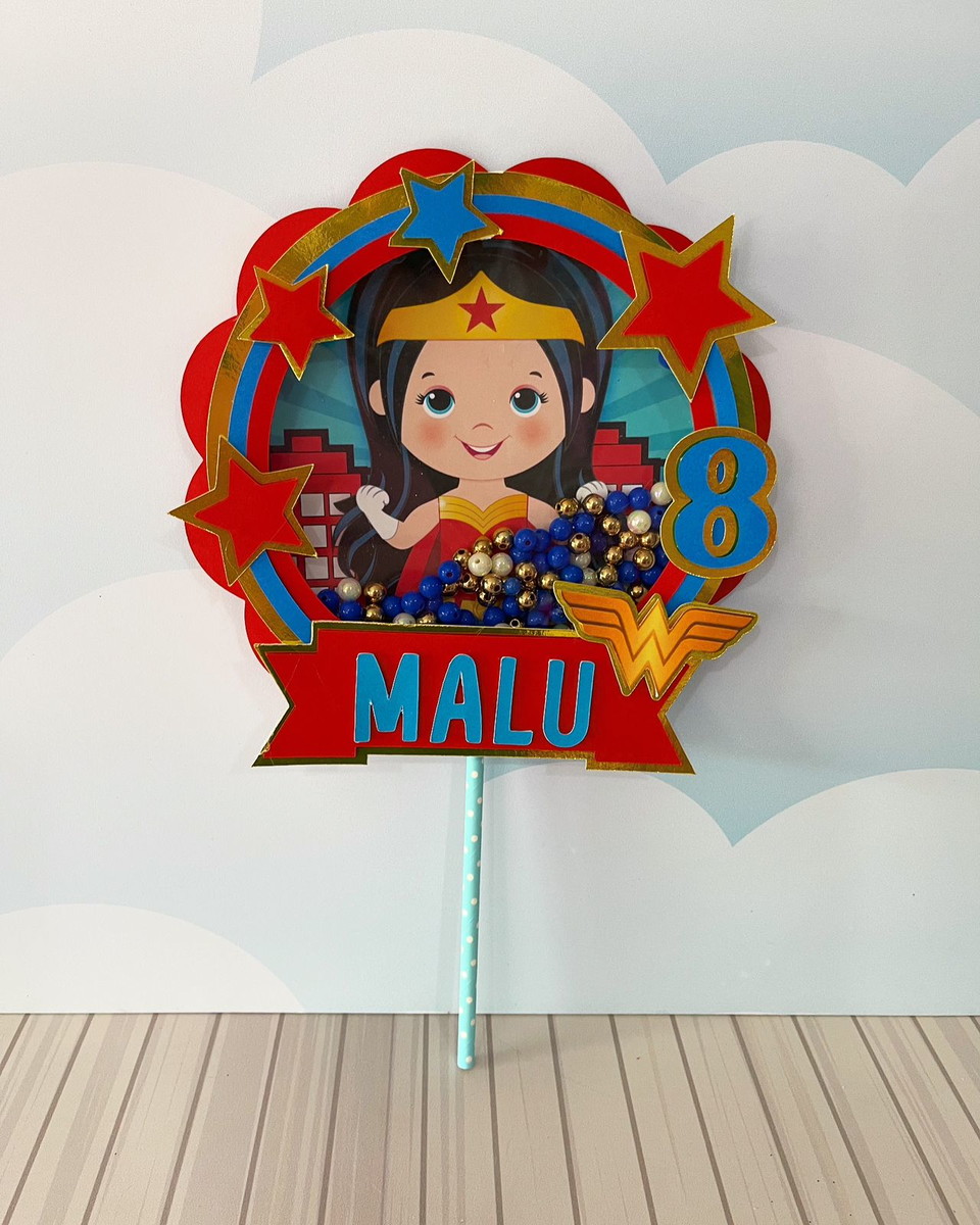 Topo de Bolo Mulher Maravilha