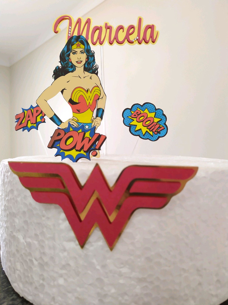 Topo De Bolo Mulher Maravilha
