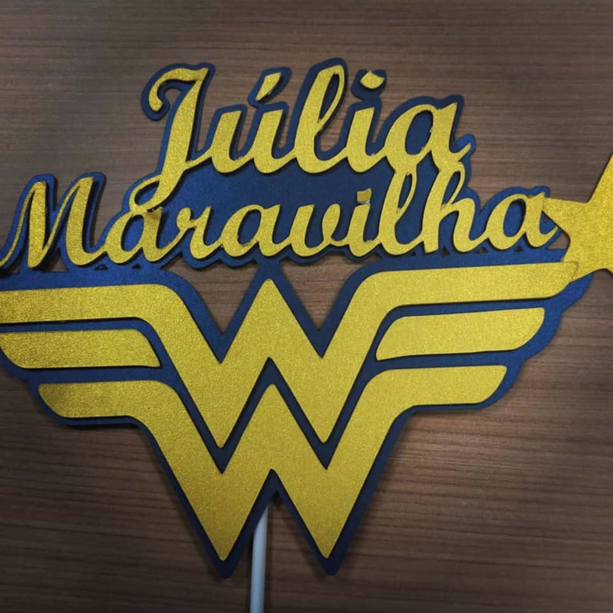 Topo De Bolo Mulher Maravilha - Imagem 2