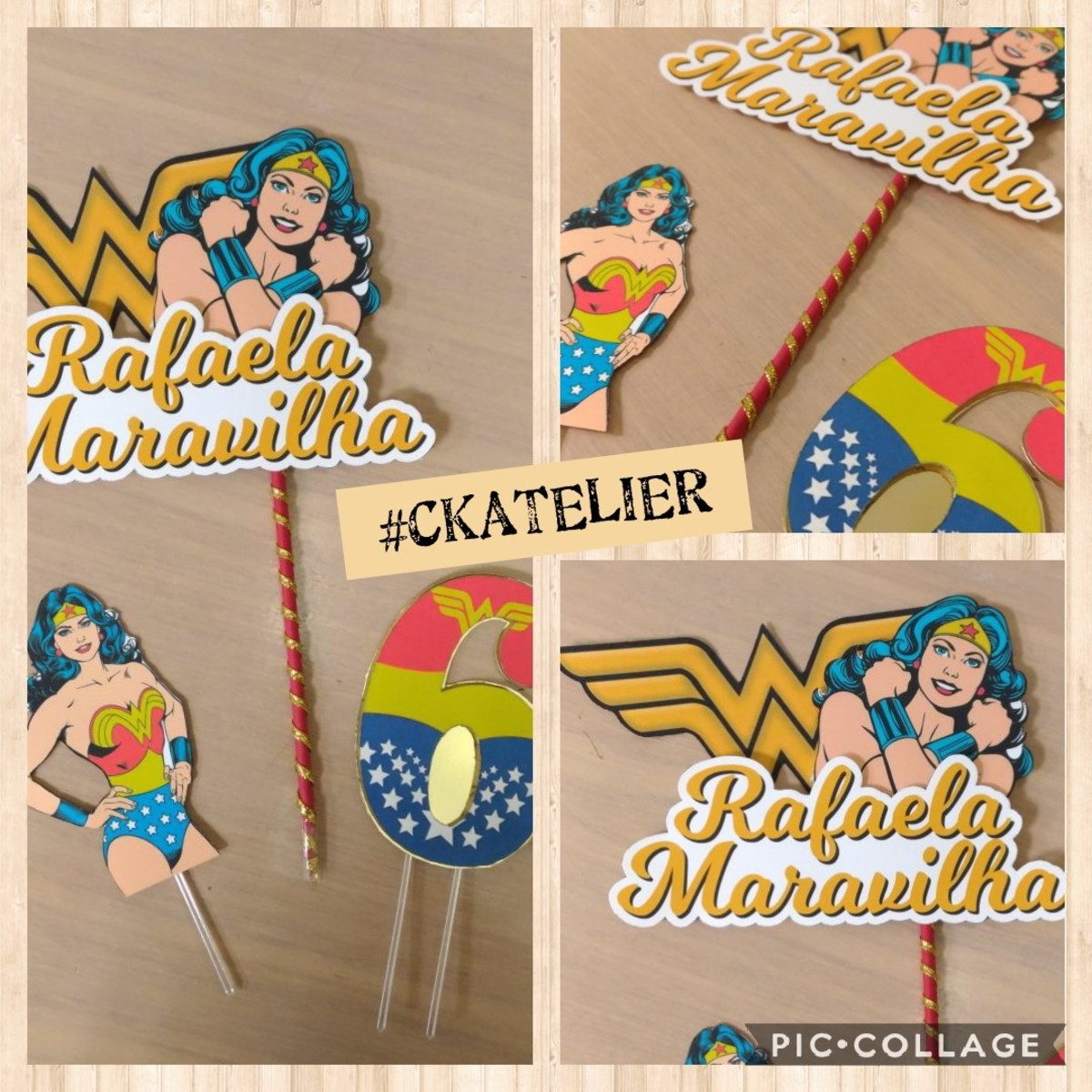 Topo de Bolo Mulher Maravilha