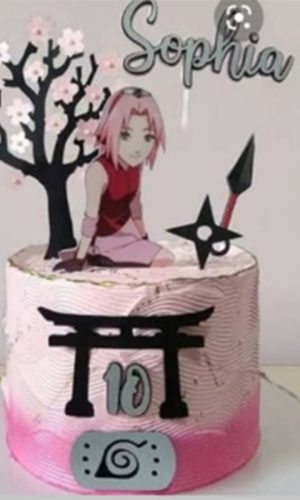 Topo de Bolo Naruto Sakura