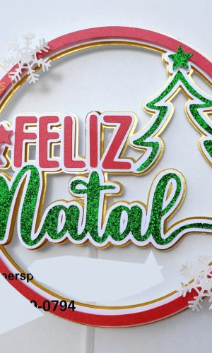 Topo de Bolo Natal