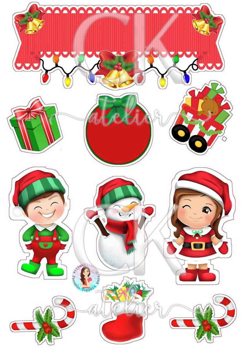 Topo de Bolo Natal