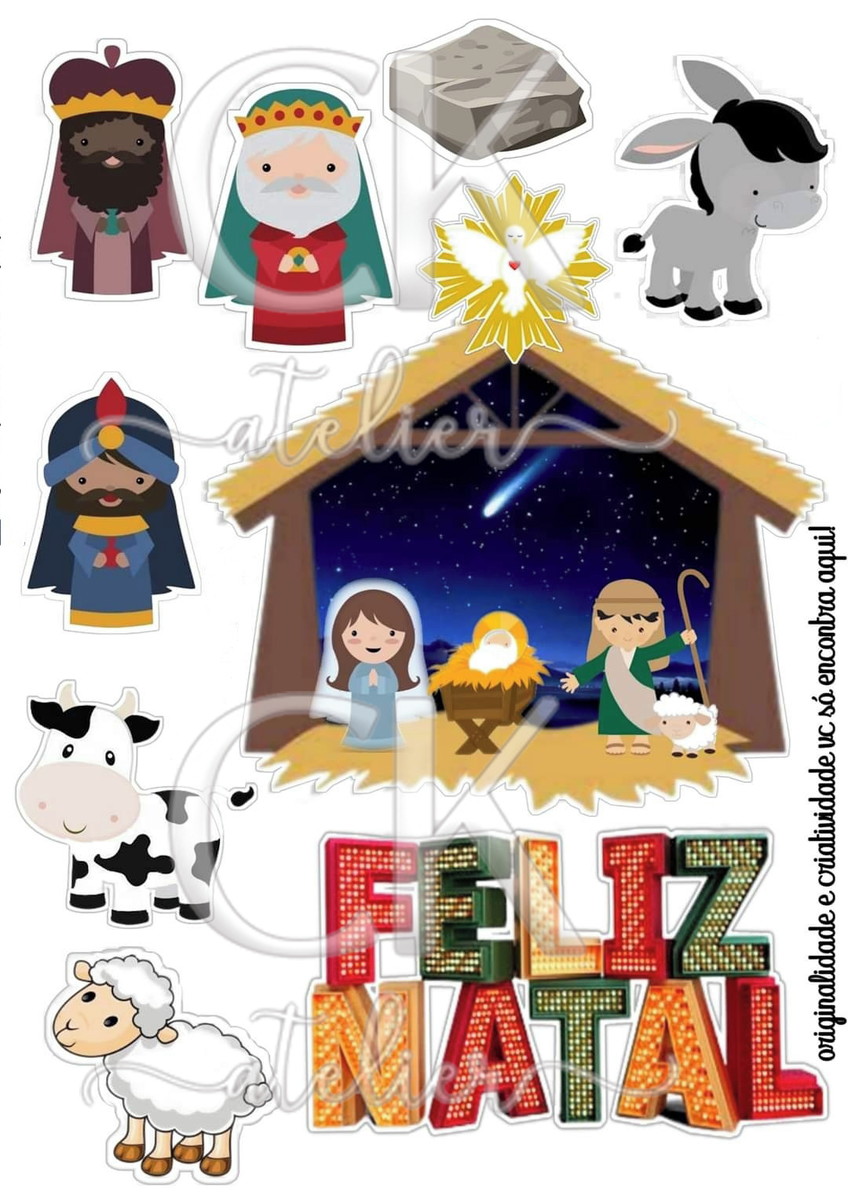 Topo de Bolo Natal