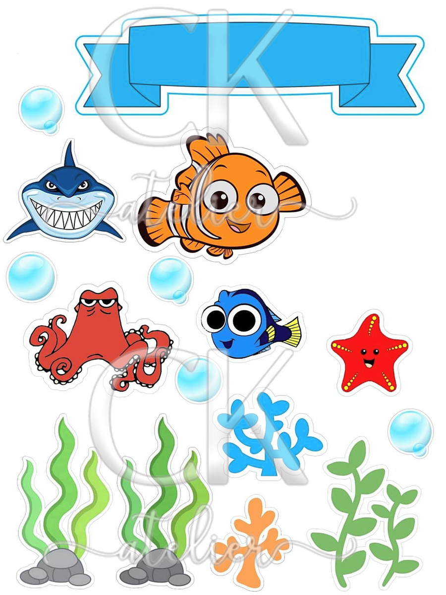 Topo de Bolo Nemo