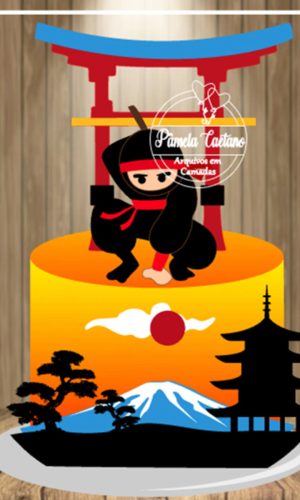 Topo de Bolo Ninja