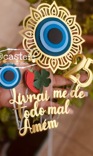 Topo de Bolo Olho Grego
