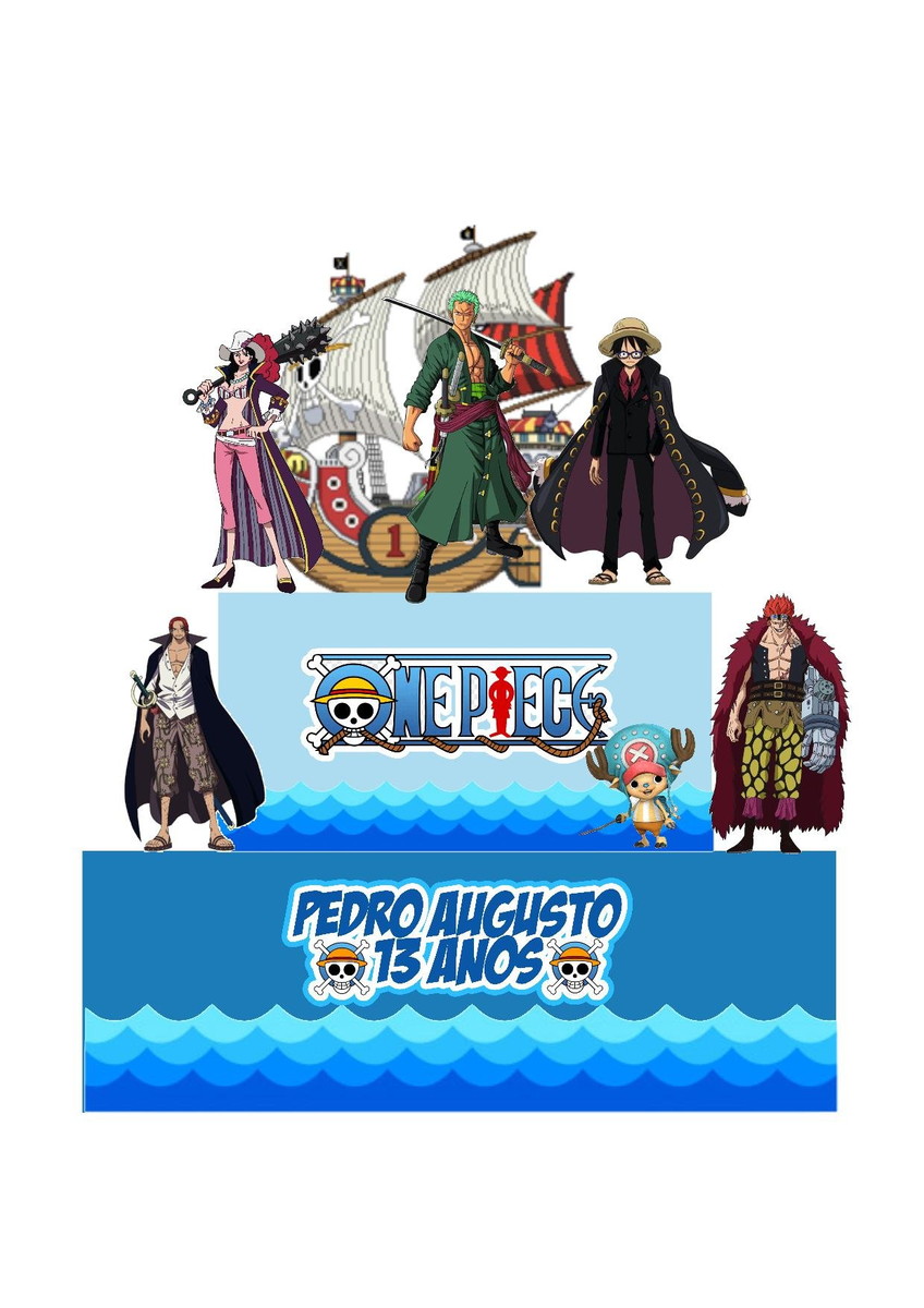 Topo de Bolo One Piece