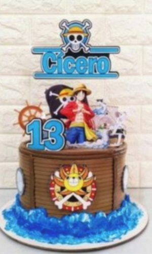 Topo de Bolo One Piece