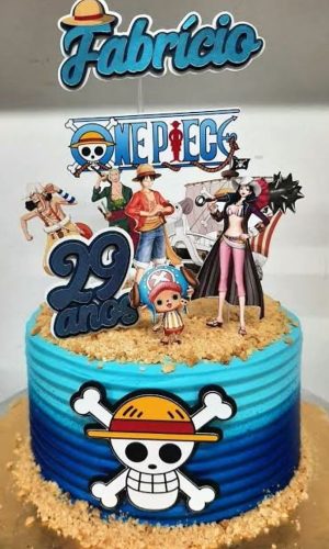 Topo de Bolo One Piece