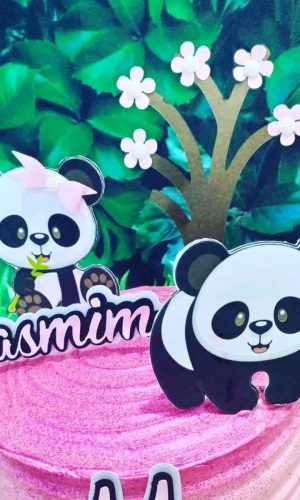 Topo de Bolo Panda