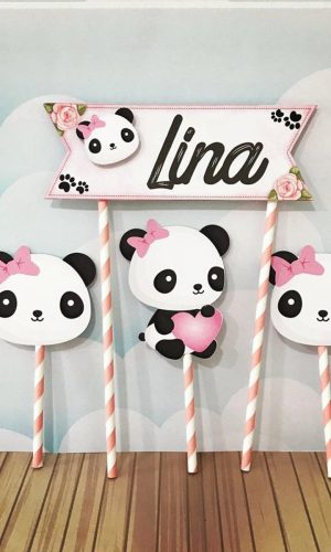 Topo de Bolo Panda
