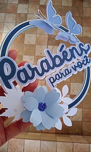 Topo de Bolo Parabéns