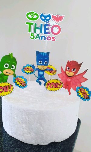 Topo de Bolo Pjmaskarados