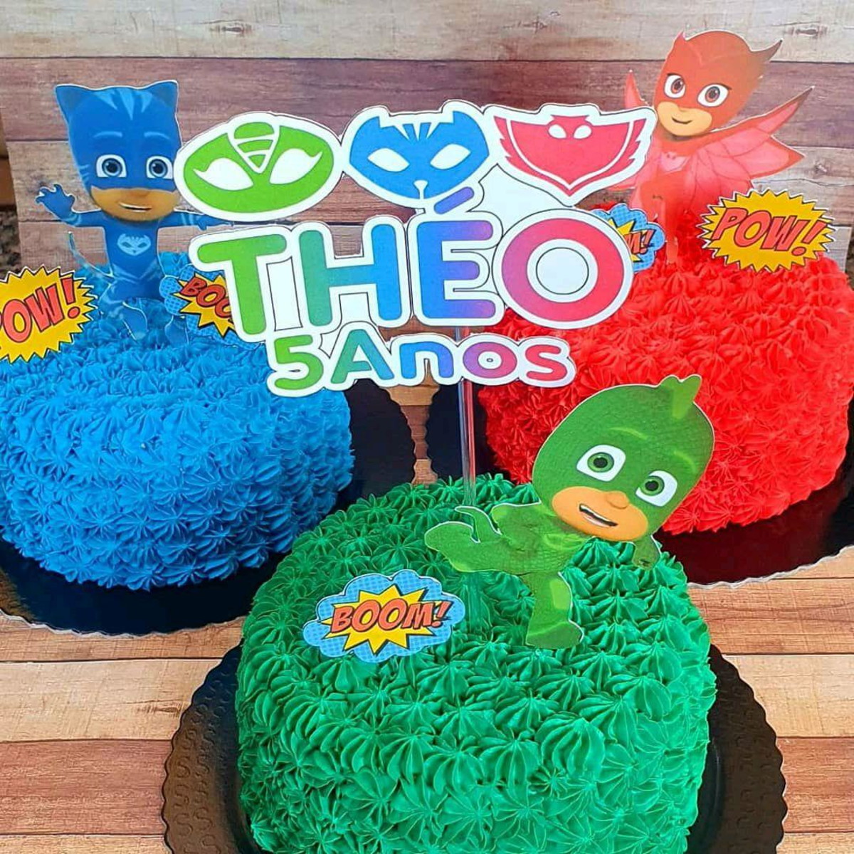 Topo de Bolo Pjmaskarados - Imagem 4