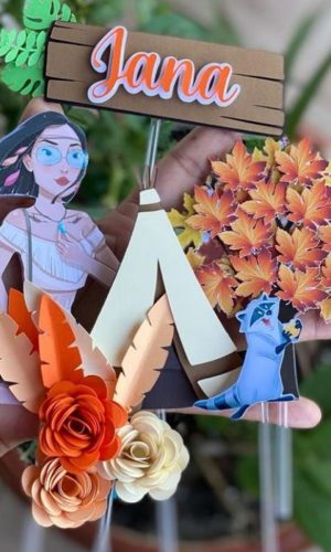 Topo de Bolo Pocahontas