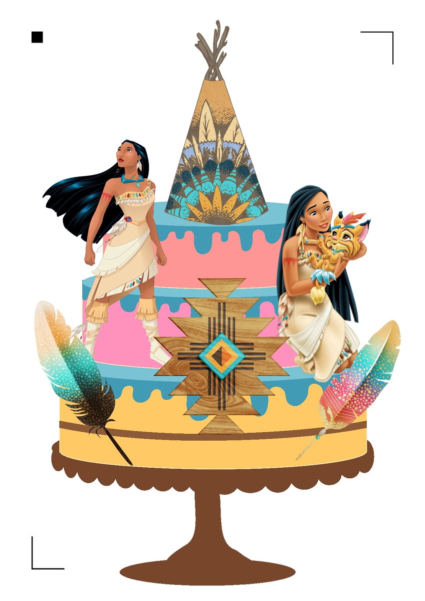 Topo de Bolo Pocahontas