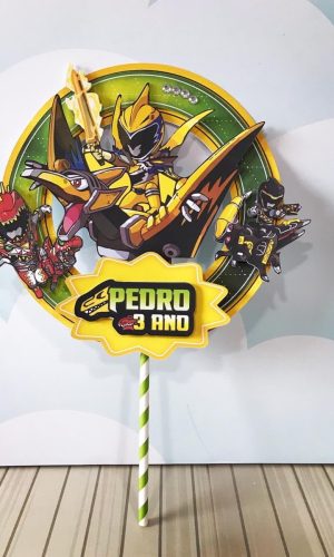 Topo de Bolo Power Rangers