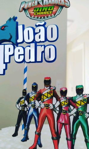 Topo de Bolo Power Rangers