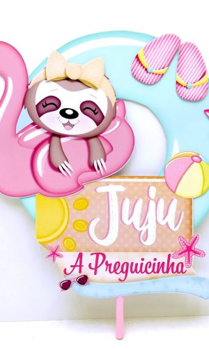 Topo de Bolo Preguiça