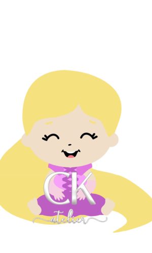 Topo De Bolo Princesa Rapunzel