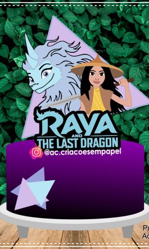 Topo de Bolo Princesa Raya