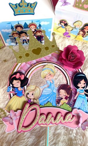 Topo de Bolo Princesas Disney