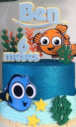 Topo de Bolo Procurando Nemo