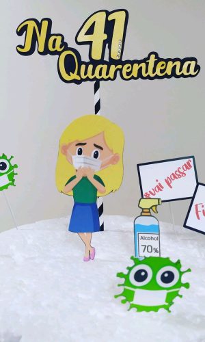 Topo de Bolo Quarentena