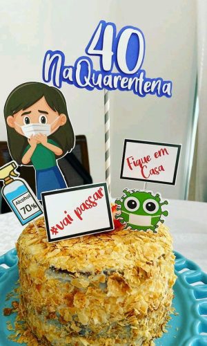 Topo de Bolo Quarentena