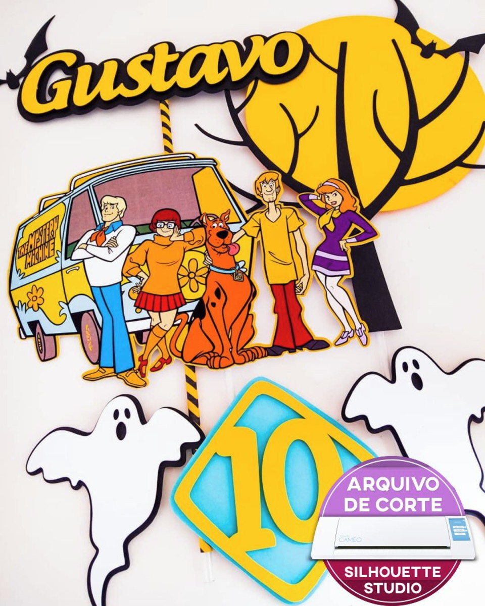 Topo de Bolo scooby doo