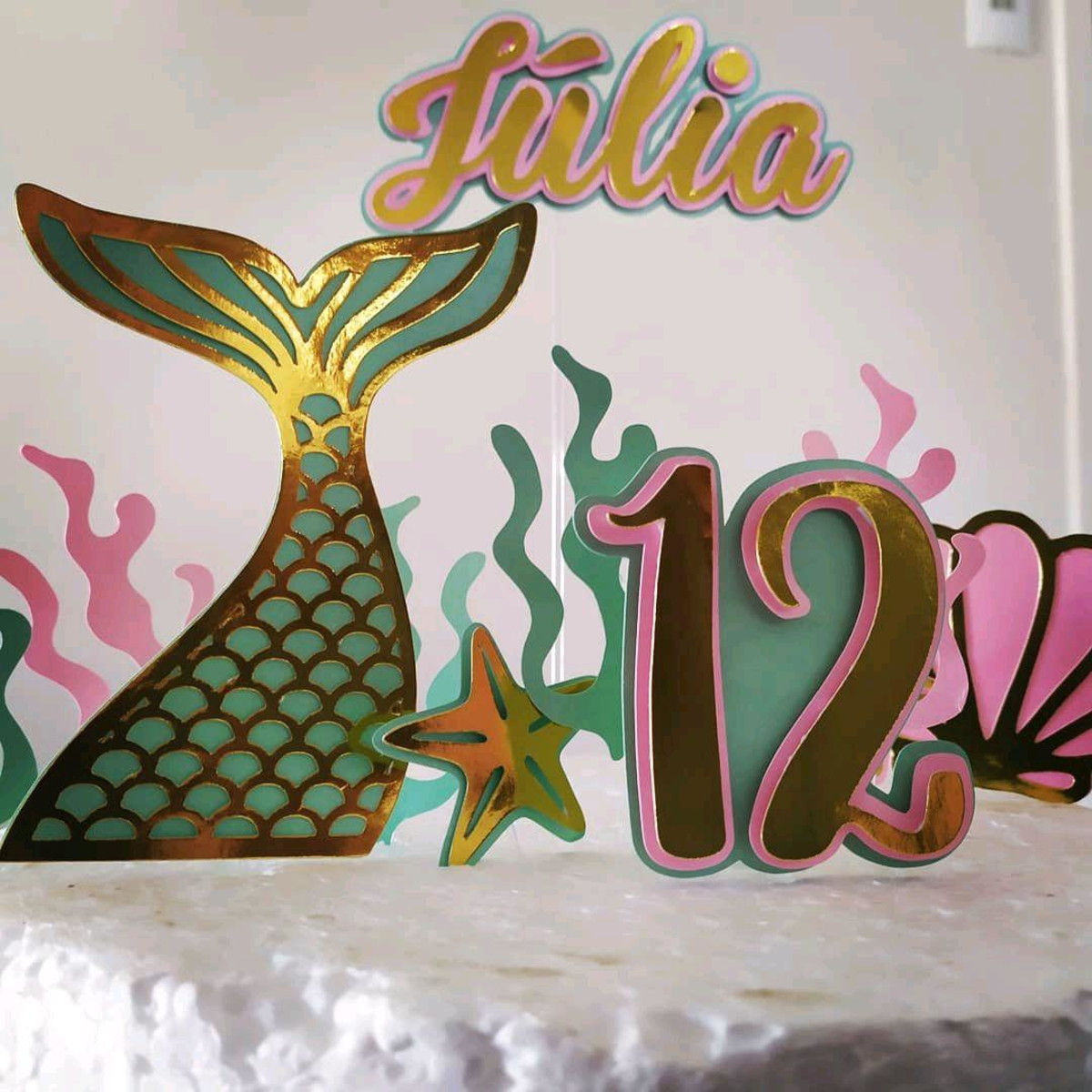 Topo de Bolo Sereia - Imagem 3