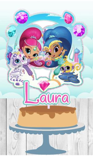 Topo de Bolo Shimmer e shine