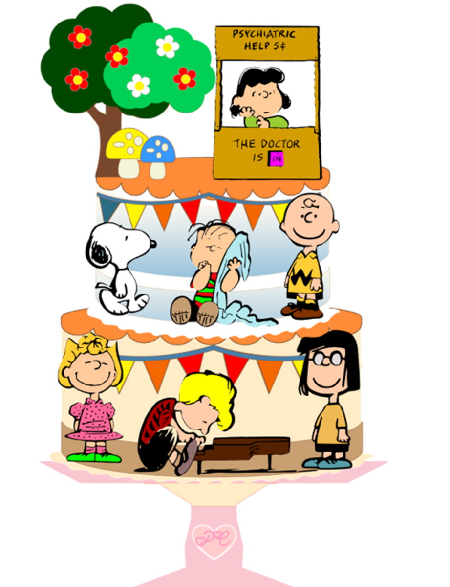 Topo de Bolo Snoopy