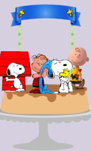Topo de Bolo Snoopy