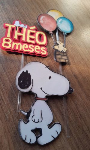 Topo de Bolo Snoopy
