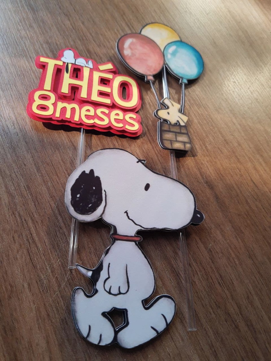 Topo de Bolo Snoopy