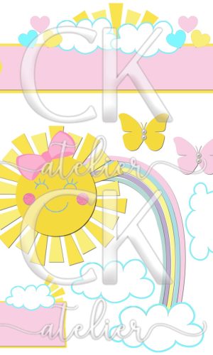 Topo de Bolo Sol cute