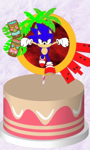 Topo de Bolo Sonic