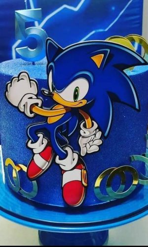 Topo de Bolo Sonic