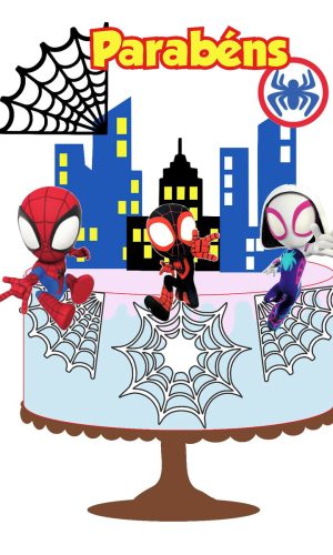 Topo de Bolo Spidey