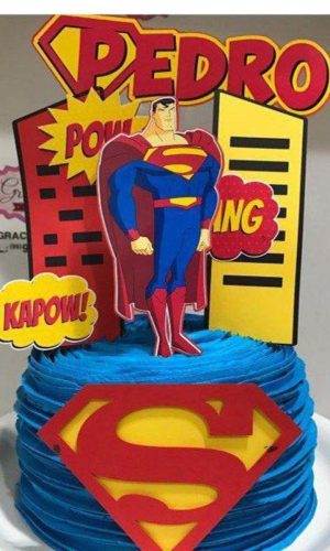 Topo de Bolo Super Homem