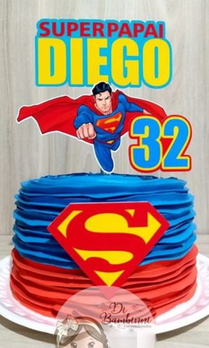 Topo de Bolo Super Men