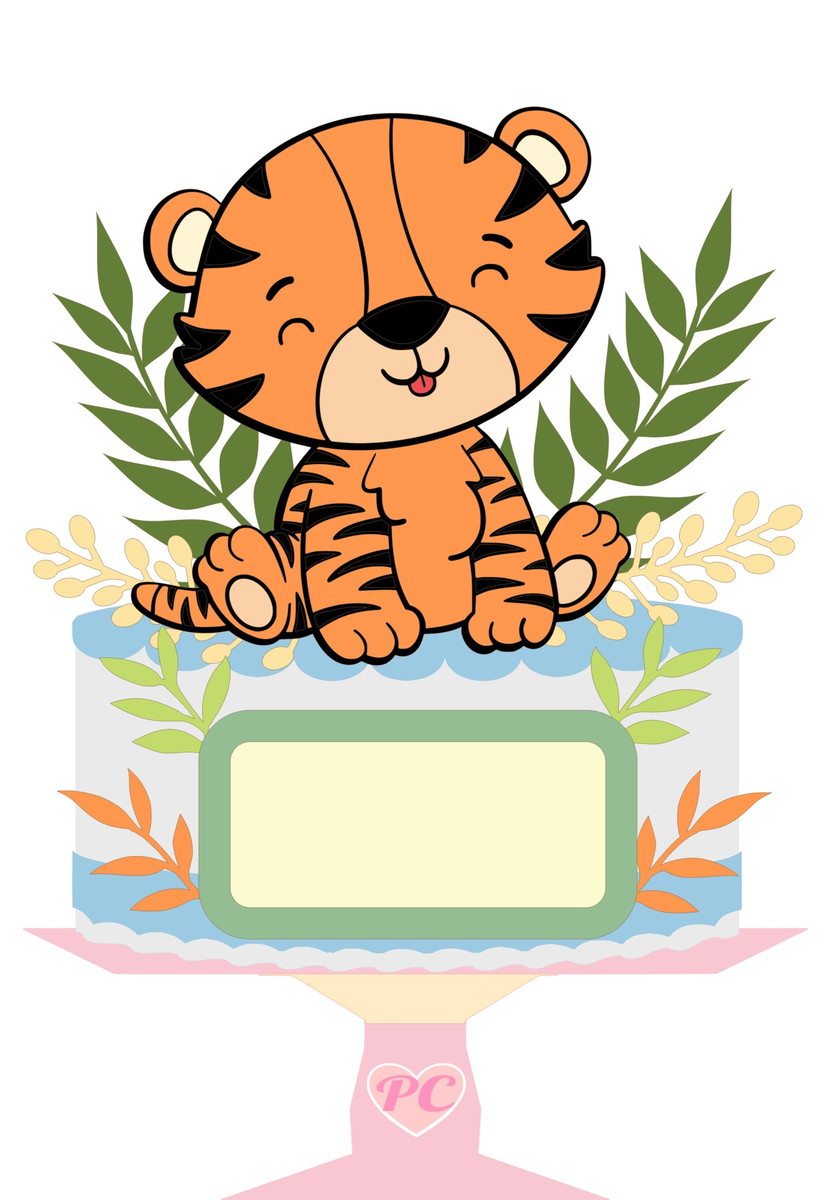 Topo de Bolo Tigre