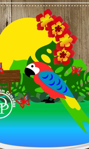 Topo de Bolo Tropical
