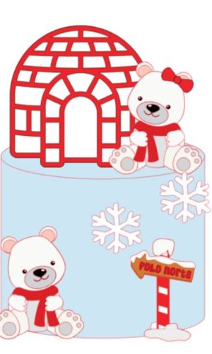 Topo De Bolo Ursinho Polar