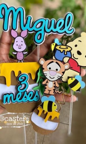 Topo de Bolo Ursinho Pooh