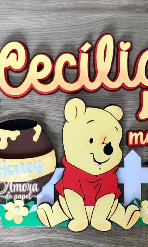 Topo de Bolo Ursinho Pooh
