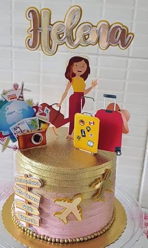 Topo de Bolo Viagem