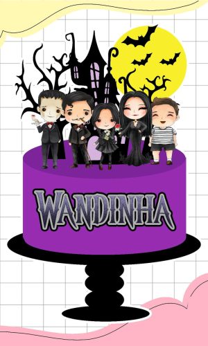 Topo de Bolo Wandinha